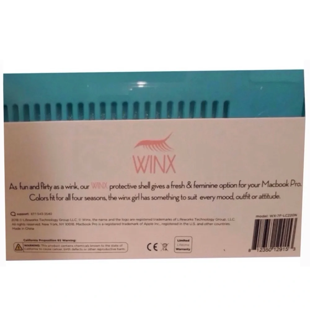 WINX Mia 15” MacBook Pro Slim Design Hardshell Protector Case (NWT)